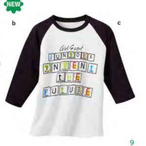 Girl Scouts JUNIORS INVENT THE FUTURE BASEBALL T-SHIRT Raglan